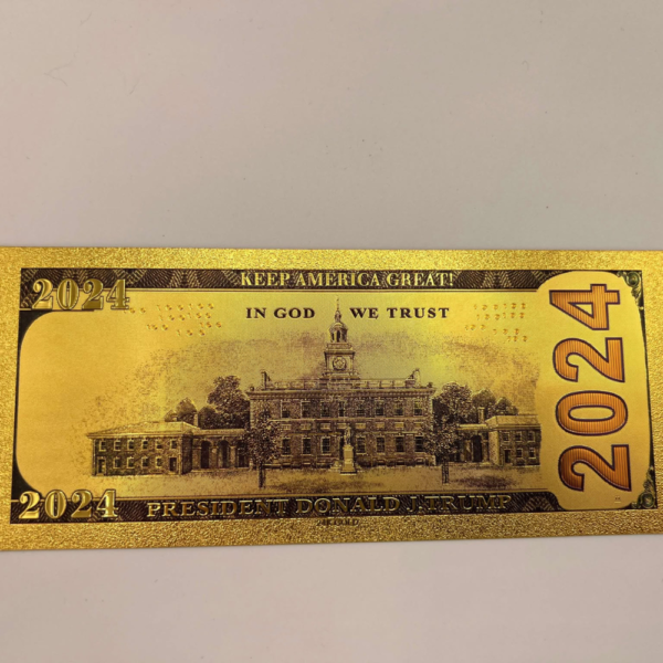24K Gold-Plated Trump Banknotes – Limited Edition Collectible - Image 2
