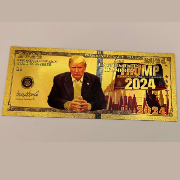 24K Gold-Plated Trump Banknotes – Limited Edition Collectible