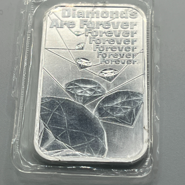 James Bond 2022 “Diamonds Are Forever” 1oz Silver Bar – Limited Edition