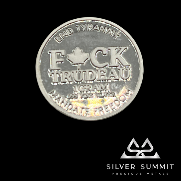 F*ck Trudeau 1g .999 Fine Silver Round – Bold Collectible